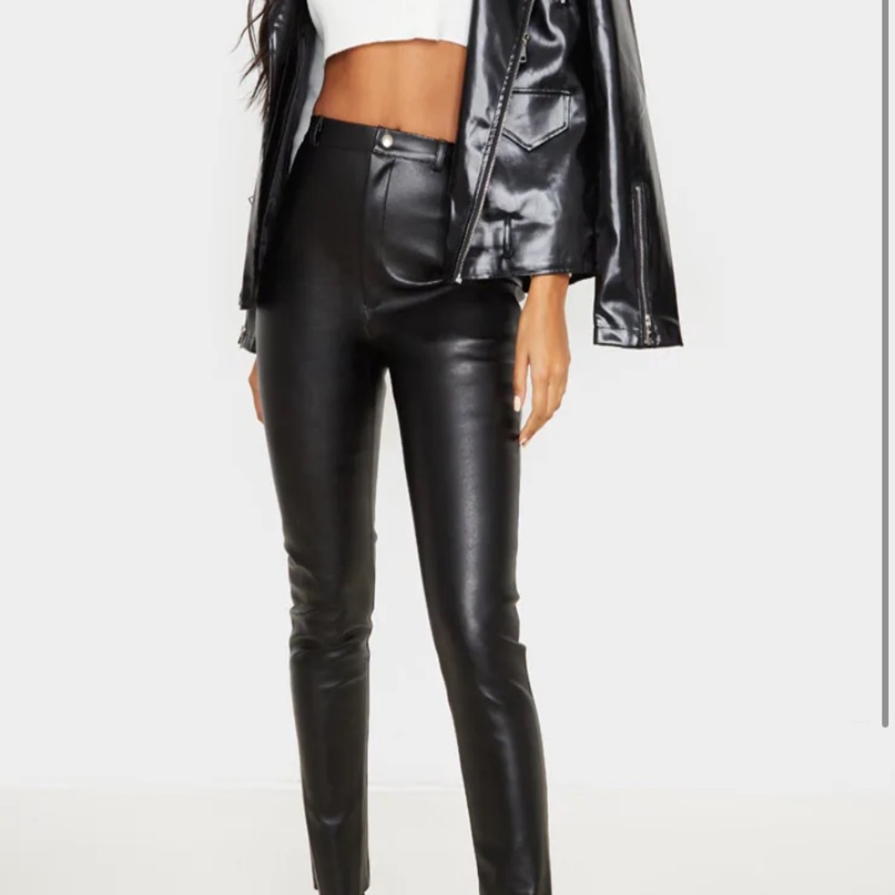 Pretty Little Thing Black leather pants